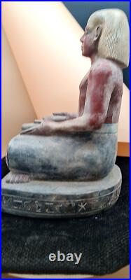 Rare Ancient Antique Pharaonic Egyptian Writer Statue Antiques BC Scribe