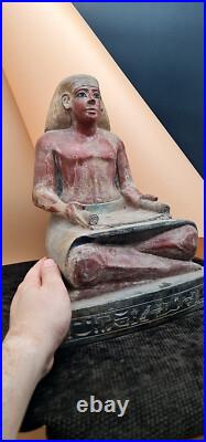 Rare Ancient Antique Pharaonic Egyptian Writer Statue Antiques BC Scribe