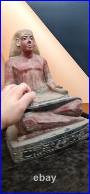 Rare Ancient Antique Pharaonic Egyptian Writer Statue Antiques BC Scribe Rare Ancient Antique Pharaonic Egyptian Writer Statue Antiques BC Scribe