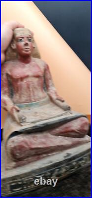 Rare Ancient Antique Pharaonic Egyptian Writer Statue Antiques BC Scribe