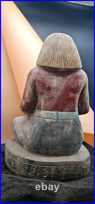 Rare Ancient Antique Pharaonic Egyptian Writer Statue Antiques BC Scribe