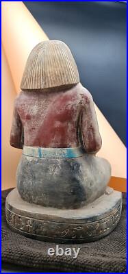 Rare Ancient Antique Pharaonic Egyptian Writer Statue Antiques BC Scribe