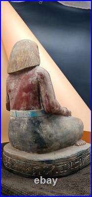 Rare Ancient Antique Pharaonic Egyptian Writer Statue Antiques BC Scribe