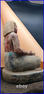 Rare Ancient Antique Pharaonic Egyptian Writer Statue Antiques BC Scribe