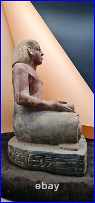 Rare Ancient Antique Pharaonic Egyptian Writer Statue Antiques BC Scribe