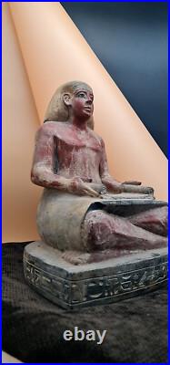 Rare Ancient Antique Pharaonic Egyptian Writer Statue Antiques BC Scribe