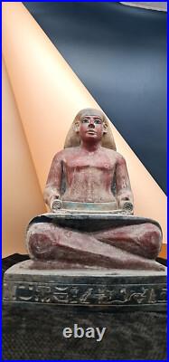 Rare Ancient Antique Pharaonic Egyptian Writer Statue Antiques BC Scribe