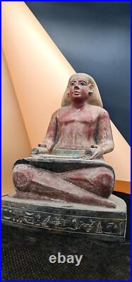Rare Ancient Antique Pharaonic Egyptian Writer Statue Antiques BC Scribe