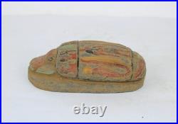 Rare Ancient Egyptian Antique Magic Scarab for Protection BC Egyptology