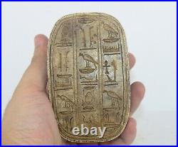Rare Ancient Egyptian Antique Protection Scarab Amulet Egyptian Mythology BC