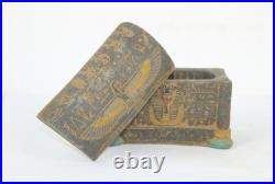 Rare Ancient Egyptian Antique Tut and Isis Box BC Egyptology