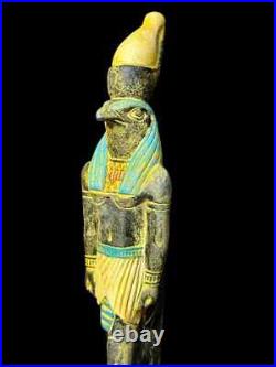 Rare Ancient Egyptian Antiques Egyptian Statue of God Horus Falcon Bird Egypt BC