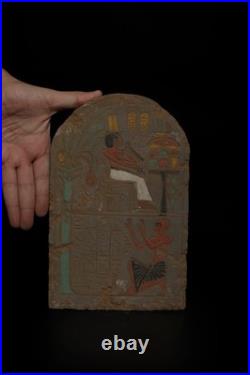Rare Ancient Egyptian Antiques Of Authentic Pharaonic Stela Made Of Stone