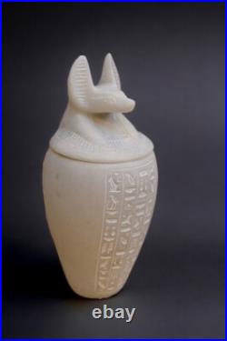 Rare Ancient Egyptian Antiques Pharaonic Unique 4 Canopic Jars Sons of Horus BC