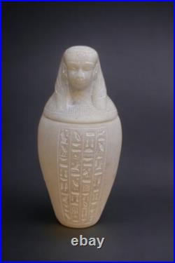 Rare Ancient Egyptian Antiques Pharaonic Unique 4 Canopic Jars Sons of Horus BC