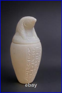 Rare Ancient Egyptian Antiques Pharaonic Unique 4 Canopic Jars Sons of Horus BC
