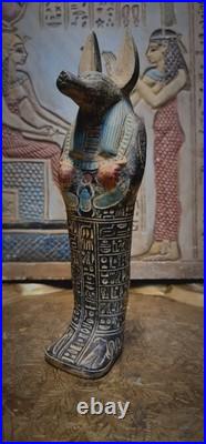 Rare Ancient Egyptian Antiques Statue of Anubis Pharaonic God of Afterlife BC