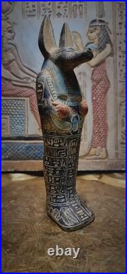Rare Ancient Egyptian Antiques Statue of Anubis Pharaonic God of Afterlife BC