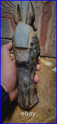 Rare Ancient Egyptian Antiques Statue of Anubis Pharaonic God of Afterlife BC