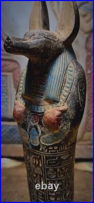 Rare Ancient Egyptian Antiques Statue of Anubis Pharaonic God of Afterlife BC