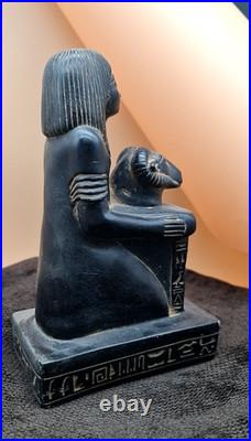 Rare Ancient Egyptian Antiques Statue of Writer Pharaonic Scribe Unique Egypt BC