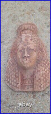 Rare Ancient Egyptian Antiquities Egyptian Cleopatra's head pottery bc