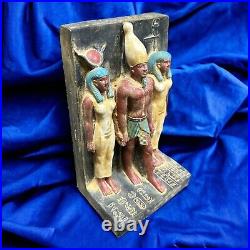 Rare Ancient Egyptian Antiquities Menkaure Hathor and His wife Pharaonic BC