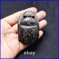 Rare Ancient Egyptian Antiquities Of Pharaonic Scarab Of Egyptian God Khepri Bc