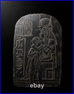 Rare Ancient Egyptian Antiquities Pharaonic Stela Goddess Isis Nursing Horus