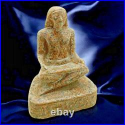 Rare Ancient Egyptian Antiquities Scribe Statue Unique Pharaonic Egyptian BC