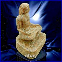 Rare Ancient Egyptian Antiquities Scribe Statue Unique Pharaonic Egyptian BC