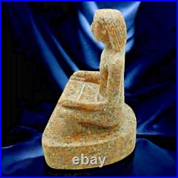 Rare Ancient Egyptian Antiquities Scribe Statue Unique Pharaonic Egyptian BC