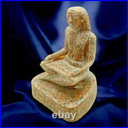 Rare Ancient Egyptian Antiquities Scribe Statue Unique Pharaonic Egyptian BC