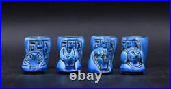 Rare Ancient Egyptian Antiquities Set Canopic 4 Jars & Pharaonic Inscriptions BC
