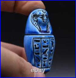 Rare Ancient Egyptian Antiquities Set Canopic 4 Jars & Pharaonic Inscriptions BC