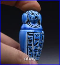 Rare Ancient Egyptian Antiquities Set Canopic 4 Jars & Pharaonic Inscriptions BC