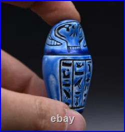 Rare Ancient Egyptian Antiquities Set Canopic 4 Jars & Pharaonic Inscriptions BC
