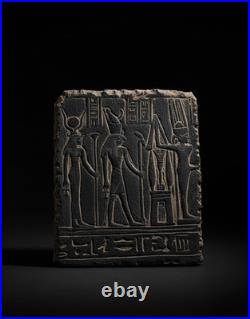 Rare Ancient Egyptian Antiquities Stone Stela Goddess Isis with God Horus