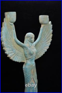 Rare Ancient Egyptian Antiquities Winged Isis Statue Goddess Of Love Egyptian BC