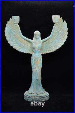 Rare Ancient Egyptian Antiquities Winged Isis Statue Goddess Of Love Egyptian BC