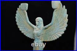 Rare Ancient Egyptian Antiquities Winged Isis Statue Goddess Of Love Egyptian BC