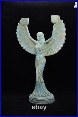 Rare Ancient Egyptian Antiquities Winged Isis Statue Goddess Of Love Egyptian BC