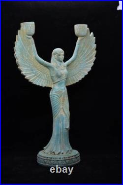 Rare Ancient Egyptian Antiquities Winged Isis Statue Goddess Of Love Egyptian BC