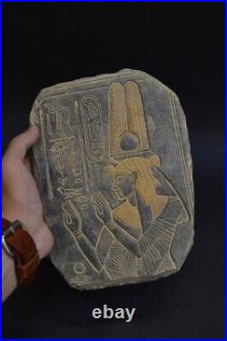 Rare Ancient Egyptian Nefertari Plate Exquisite Hand Carved Antiquity from the