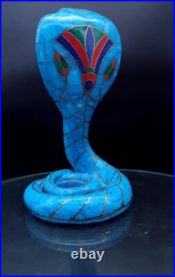 Rare Ancient Egyptian Pharaonic Cobra Statue Antiques Collectible Piece B. C