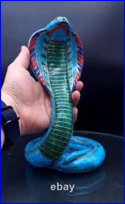 Rare Ancient Egyptian Pharaonic Cobra Statue Antiques Collectible Piece B. C