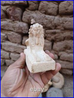 Rare Ancient Egyptian Pharaonic Sphinx Statue Antiques Unique Collectible B