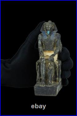 Rare Ancient Egyptian Statue Khafre King of Egypt Pharaonic Antiques Unique BC