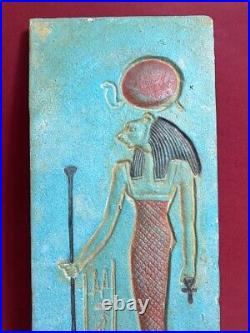 Rare Ancient Mural God Sekhmet BC Ancient Egyptian Antiquities