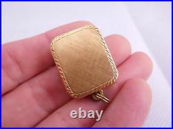 Rare Antique 18k Solid Yellow Gold Music Box Pocket Watch Fob Pendant Works